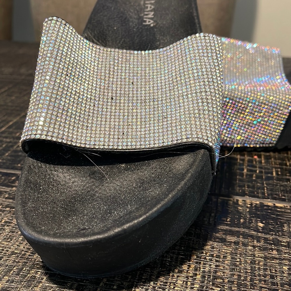 Size 10 sparkle  slides only worn once